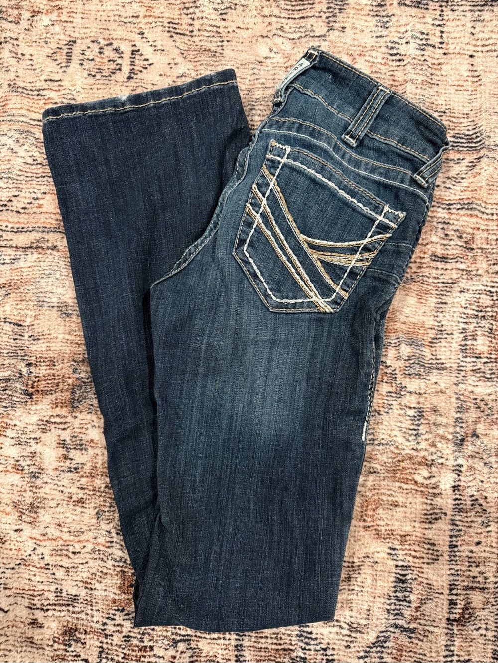 Ariat Dark Perfect Ride Bootcut Jeans with Embroidered Back Pockets